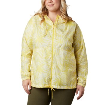 Columbia Jas Dames, Flash Forward Printed Windbreaker Plus Size Geel, 90FQDRVMS